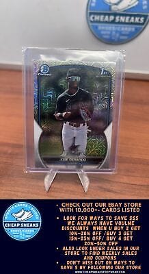 Cheap Sneaks Footwear/Sports Cards Baseball Card Jose Gerardo 2023 Bowman Chrome Chrome Mojo Refractor #BCP-195  Marlin