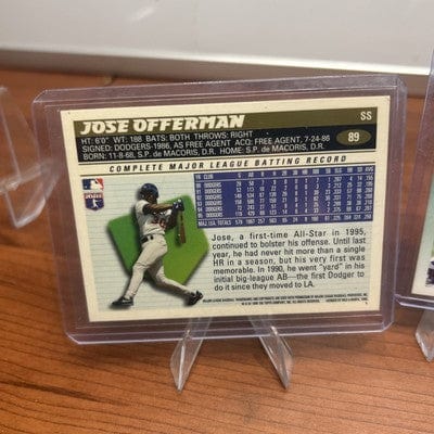 Cheap Sneaks Footwear/Sports Cards Baseball Card Jose Offerman 1996 Topps #89 Los Angeles Dodgers Baseball Card