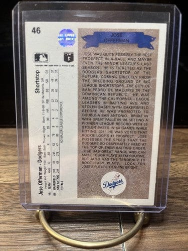 Cheap Sneaks Footwear/Sports Cards Baseball Card Jose Offerman Rookie Card Los Angeles Dodgers 1990 Upper Deck Baseball