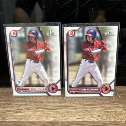 Cheap Sneaks Footwear/Sports Cards Baseball Card Jose Pastrano Lot(2) 2022 1st Edition Bowman1st 22 Bowman 1st Clevelan