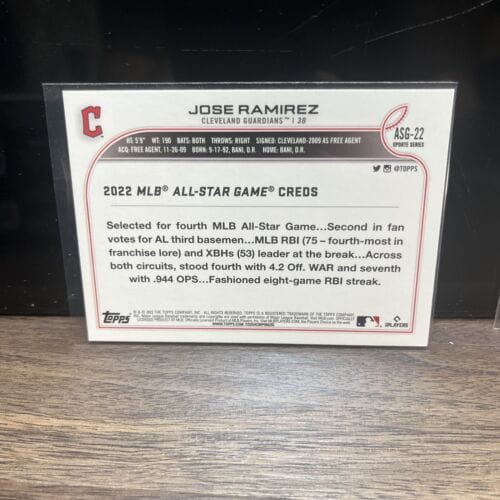 Cheap Sneaks Footwear/Sports Cards Baseball Card Jose Ramirez Cleveland Guardians 2 card lot 2022 Topps Chrome& Topps U