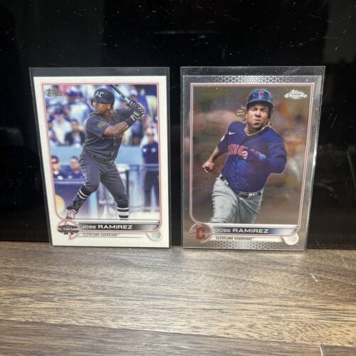Cheap Sneaks Footwear/Sports Cards Baseball Card Jose Ramirez Cleveland Guardians 2 card lot 2022 Topps Chrome& Topps U