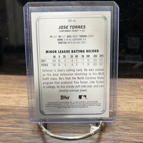 Cheap Sneaks Footwear/Sports Cards Baseball Card Jose Torres 2022 Bowman Platinum Cleveland Cincinnati Reds Card#Top-39