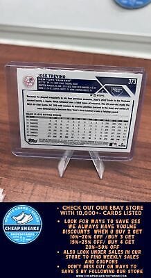 Cheap Sneaks Footwear/Sports Cards Baseball Card Jose Trevino 2023 Topps #373 New York Yankees