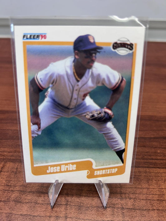 Cheap Sneaks Footwear/Sports Cards Baseball Card Jose Uribe 1990 Fleer #74 San Francisco Giants