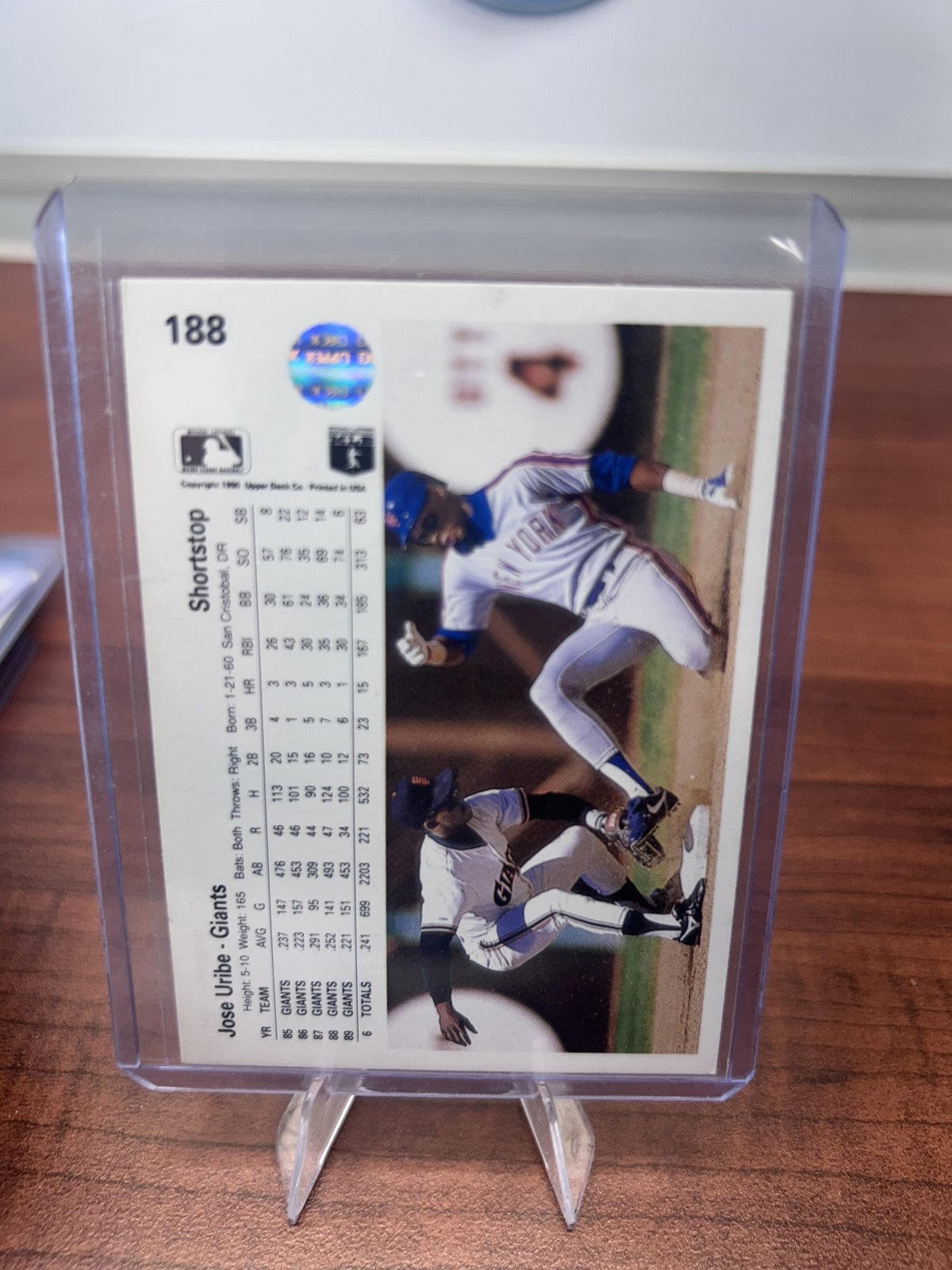 Cheap Sneaks Footwear/Sports Cards Baseball Card Jose Uribe 1990 Upper Deck #188 San Francisco Giants