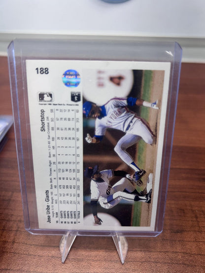 Cheap Sneaks Footwear/Sports Cards Baseball Card Jose Uribe 1990 Upper Deck #188 San Francisco Giants