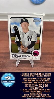 Cheap Sneaks Footwear/Sports Cards Baseball Card Josh Donaldson 2022 Topps Heritage #708 New York Yankees