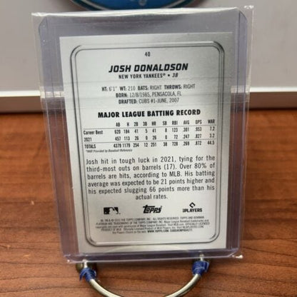 Cheap Sneaks Footwear/Sports Cards Baseball Card Josh Donaldson 2023 Bowman Platinum Ice Foil Parallel Card #40 New Yor