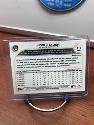 Cheap Sneaks Footwear/Sports Cards Baseball Card Josh Hader 2022 Topps Chrome X-Fractor #119 Milwaukee Brewers