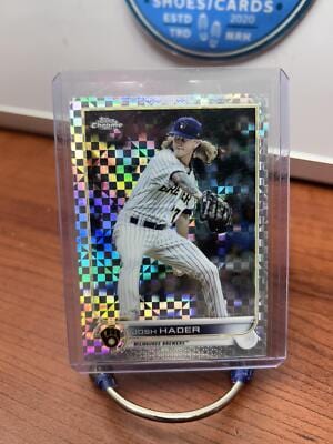 Cheap Sneaks Footwear/Sports Cards Baseball Card Josh Hader 2022 Topps Chrome X-Fractor #119 Milwaukee Brewers