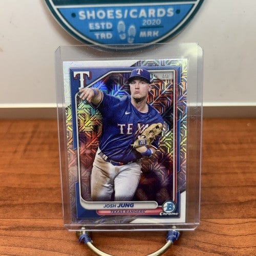 Cheap Sneaks Footwear/Sports Cards Baseball Card Josh Jung 2024 Bowman Chrome Mojo Refractor #98 Rangers