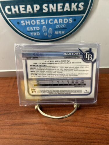 Cheap Sneaks Footwear/Sports Cards Baseball Card Josh Lowe 2022 Bowman Chrome Baseball Card  #87 - Tampa Bay Rays Rooki