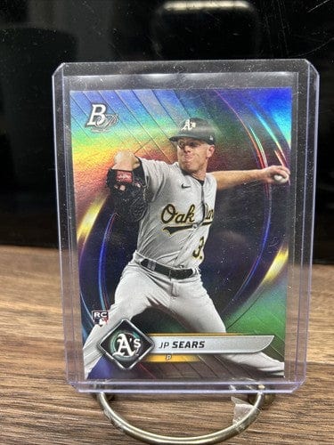 Cheap Sneaks Footwear/Sports Cards Baseball Card JP Sears 2022 Bowman Platinum Rookie RC Oakland Athletics #48