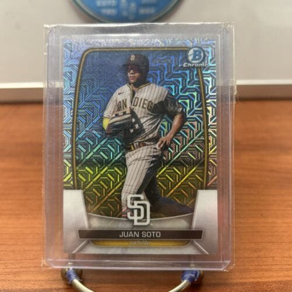Cheap Sneaks Footwear/Sports Cards Baseball Card Juan Soto 2023 Bowman Chrome Mega/Mojo Refractor Card #52 San Diego Pa