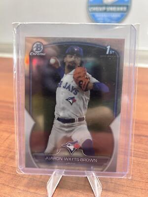 Cheap Sneaks Footwear/Sports Cards Baseball Card Juaron Watts-Brown 2023 Bowman Draft Chrome Refractor #BDC-113 Toronto