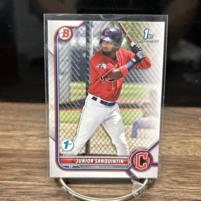 Cheap Sneaks Footwear/Sports Cards Baseball Card Junior Sanquintin , 1st Edition 2022  1st Bowman   #BPPF-80  Cleveland
