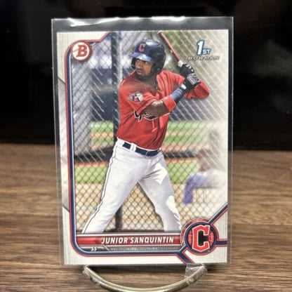 Cheap Sneaks Footwear/Sports Cards Baseball Card Junior Sanquintin 2022 1st Bowman Prospect #BP-80- Cleveland Guardians