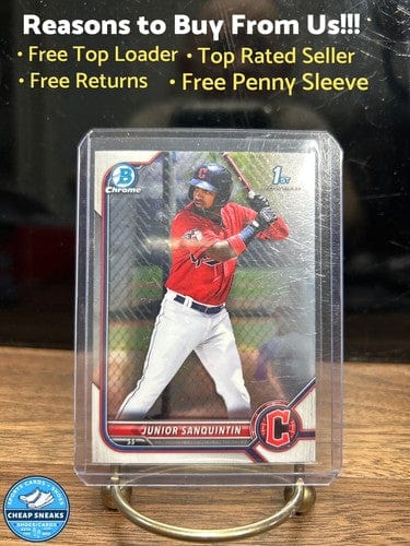 Cheap Sneaks Footwear/Sports Cards Baseball Card Junior Sanquintin 2022 Bowman 1st Chrome Cleveland Guardians Bball Car