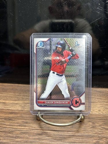 Cheap Sneaks Footwear/Sports Cards Baseball Card Junior Sanquintin 2022 Bowman 1st Chrome Cleveland Guardians Bball Car