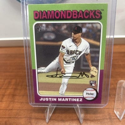 Cheap Sneaks Footwear/Sports Cards Baseball Card Justin Martizez (RC), Bryce Jarvis (RC) 2024 Topps Heritage Diamondbac