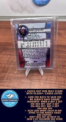 Cheap Sneaks Footwear/Sports Cards Baseball Card Justin Verlander 2023 Bowman Platinum #21 New York Mets
