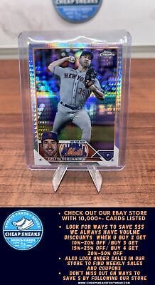 Cheap Sneaks Footwear/Sports Cards Baseball Card Justin Verlander 2023 Topps Chrome Prism Refractor #126 New York Mets