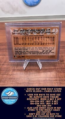 Cheap Sneaks Footwear/Sports Cards Baseball Card Justin Verlander 2023 Topps Update 1988 35th Anniversary Chrome #T88CU