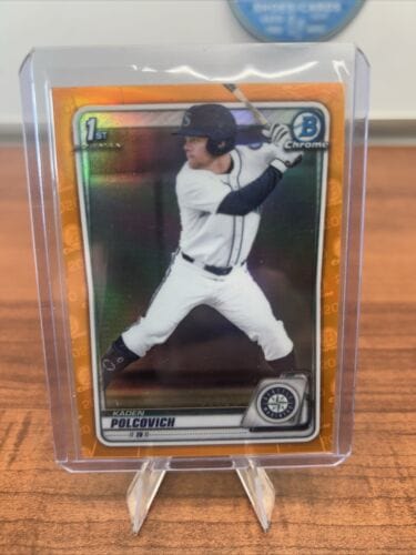 Cheap Sneaks Footwear/Sports Cards Baseball Card Kaden Polcovich 2020 Bowman Draft Chrome Orange Refractor /25 #BD-18