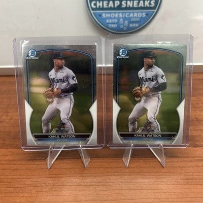 Cheap Sneaks Footwear/Sports Cards Baseball Card Kahlil Watson 2023 Bowman Chrome #BCP-147 Prospects  Miami Marlins
