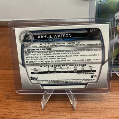 Cheap Sneaks Footwear/Sports Cards Baseball Card Kahlil Watson 2023 Bowman Chrome #BCP-147 Prospects  Miami Marlins