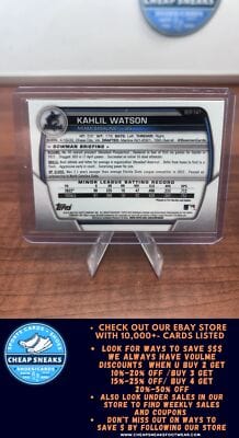 Cheap Sneaks Footwear/Sports Cards Baseball Card Kahlil Watson 2023 Bowman Chrome Prospects #BCP-147 Marlins + Bonus Ca