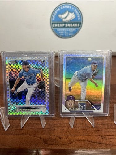 Cheap Sneaks Footwear/Sports Cards Baseball Card Kansas City Royals Lot Jackson Kowar 2023 Topps Chrome XFractor Brad K