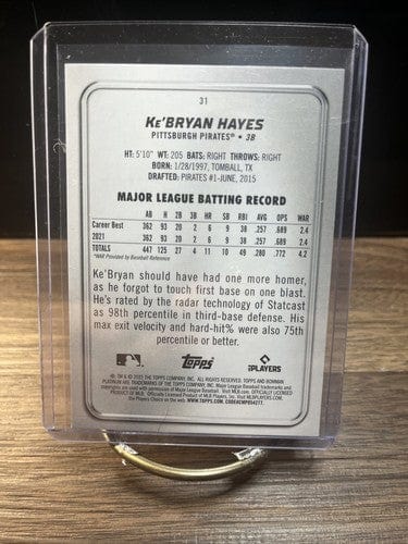 Cheap Sneaks Footwear/Sports Cards Baseball Card Kebryan Hayes #31 2022 Bowman Platinum Pittsburgh Pirates