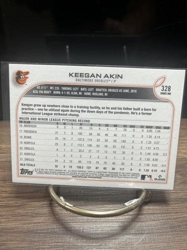 Cheap Sneaks Footwear/Sports Cards Baseball Card KEEGAN AKIN MLB Baltimore Orioles 2022 Topps Base Set #328 Card