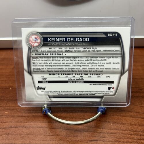 Cheap Sneaks Footwear/Sports Cards Baseball Card Keiner Delgado 2023 1st Bowman Chrome Draft #BDC-119 New York Yankees