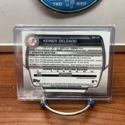 Cheap Sneaks Footwear/Sports Cards Baseball Card Keiner Delgado 2023 1st Bowman Chrome Draft Refractor  #BDC-119 New Yo