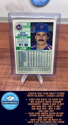 Cheap Sneaks Footwear/Sports Cards Baseball Card Keith Hernandez 1989 Score #41 New York Mets