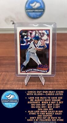 Cheap Sneaks Footwear/Sports Cards Baseball Card Keith Hernandez 1989 Topps #480 New York Mets