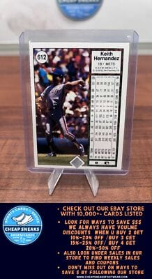 Cheap Sneaks Footwear/Sports Cards Baseball Card Keith Hernandez 1989 Upper Deck #612 New York Mets
