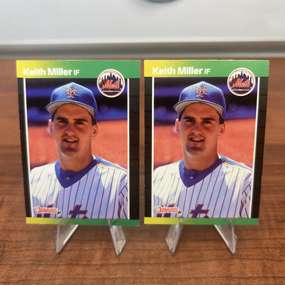 Cheap Sneaks Footwear/Sports Cards Baseball Card Keith Miller 1989 Donruss Baseball Card #623  New York Mets + Bonus Ca