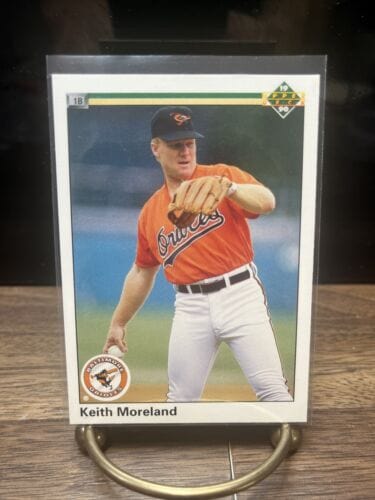 Cheap Sneaks Footwear/Sports Cards Baseball Card Keith Moreland Baltimore Orioles 1B 1990 Upper Deck Baseball Card #401