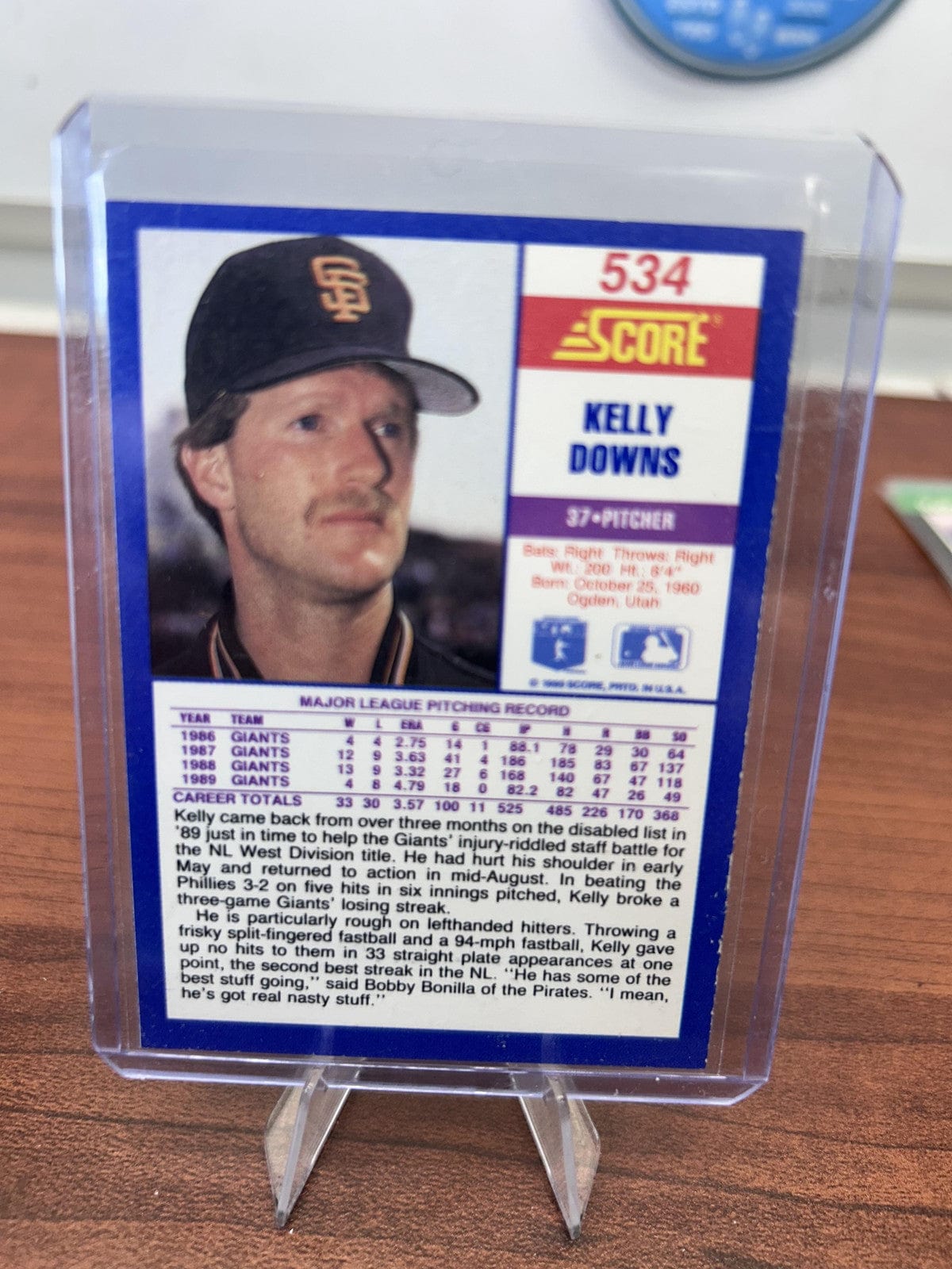 Cheap Sneaks Footwear/Sports Cards Baseball Card Kelly Downs 1990 Score #534 San Francisco Giants