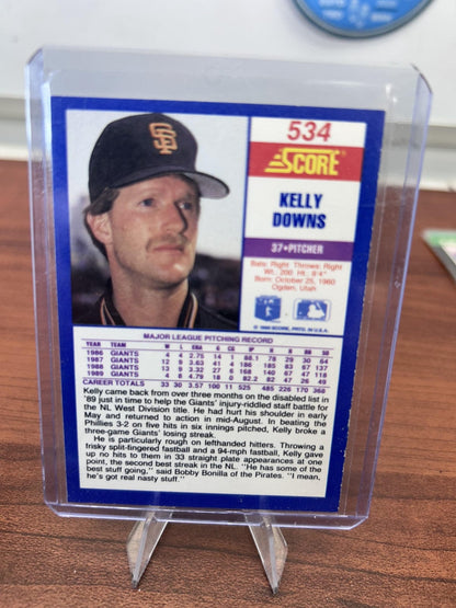 Cheap Sneaks Footwear/Sports Cards Baseball Card Kelly Downs 1990 Score #534 San Francisco Giants