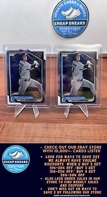 Cheap Sneaks Footwear/Sports Cards Baseball Card Kemp Alderman 2024 Bowman Chrome Prospects #BCP-82 Marlins + Bonus Car