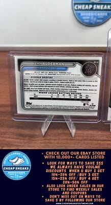 Cheap Sneaks Footwear/Sports Cards Baseball Card Kemp Alderman 2024 Bowman Chrome Prospects #BCP-82 Marlins + Bonus Car