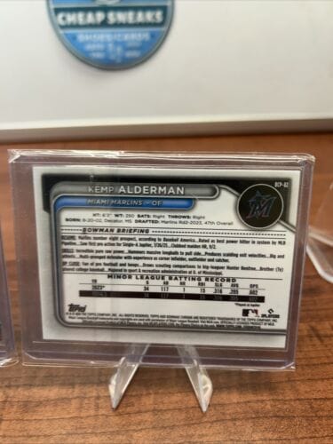 Cheap Sneaks Footwear/Sports Cards Baseball Card Kemp Alderman 2024 Bowman Chrome Top 100 Prospects M18 #BTP-95 Marlins