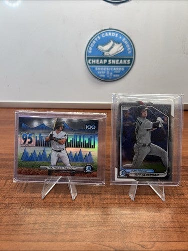 Cheap Sneaks Footwear/Sports Cards Baseball Card Kemp Alderman 2024 Bowman Chrome Top 100 Prospects M18 #BTP-95 Marlins