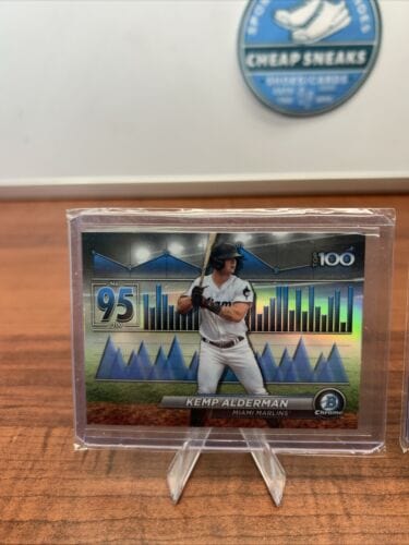 Cheap Sneaks Footwear/Sports Cards Baseball Card Kemp Alderman 2024 Bowman Chrome Top 100 Prospects M18 #BTP-95 Marlins