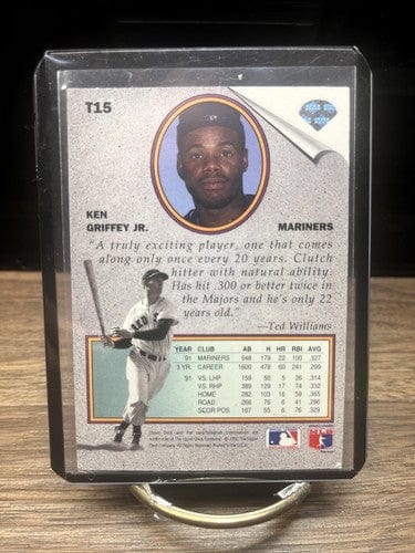 Cheap Sneaks Footwear/Sports Cards Baseball Card Ken Griffey Jr 1992 #T15 Upper Deck Ted Williams Best Hitters Baseball